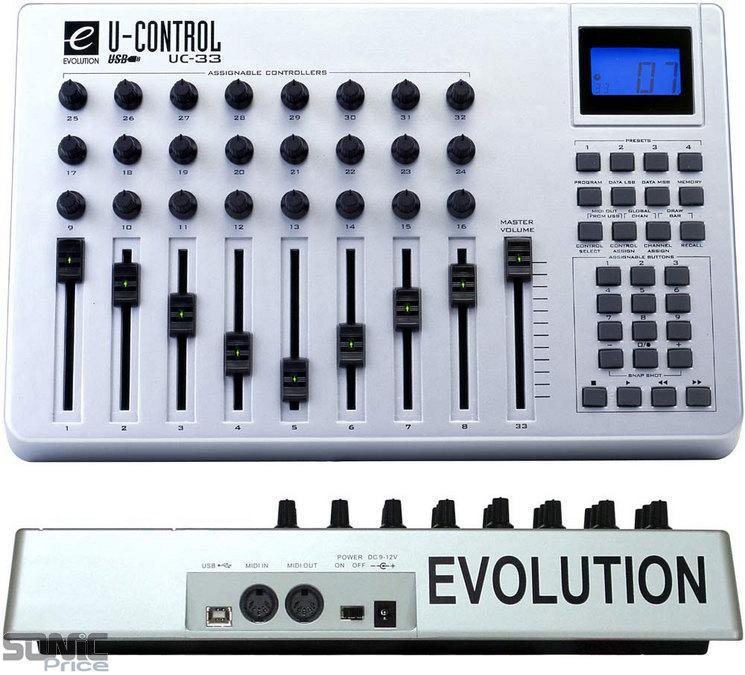controleur midi EVOLUTION UC-33