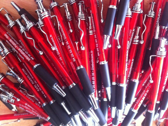 100 Stylos Serpentin avec marquage pour entreprise