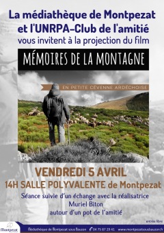 MEDIATHEQUE MONTPEZAT 2019 : Projection film "