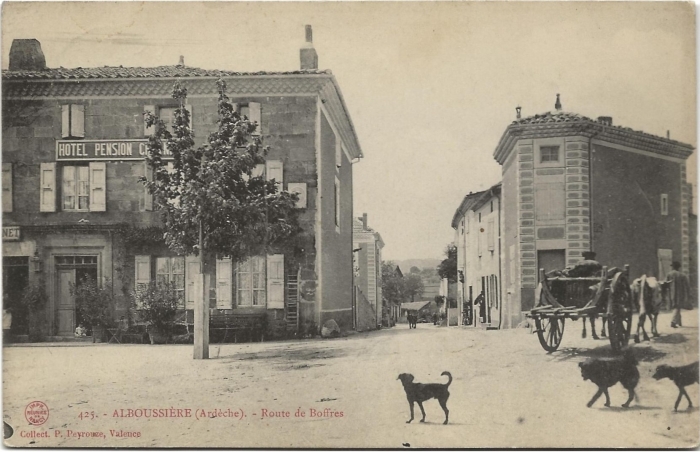 Photo 1907 - Carte postale ancienne - Alboussière (07) Route de Boffres 558