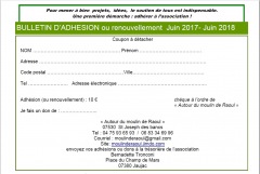 DES NOUVELLES DU MOULIN DE RAOUL EN 2017