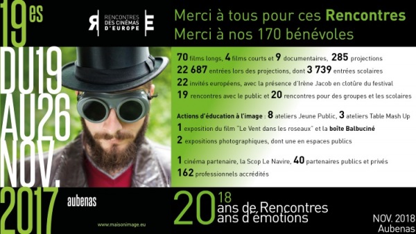 Bilan RENCONTRES DES CINÉMAS D’EUROPE 2017