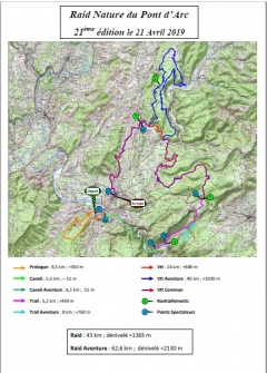 Le Kid Raid et le Raid Nature du Pont d'Arc 2019