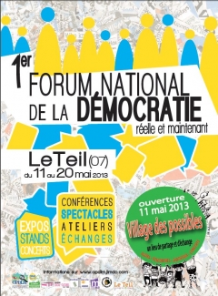 1er FORUM NATIONAL DE LA DÉMOCRATIE 2013 LE TEIL