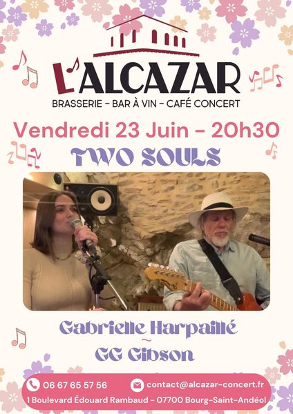 Concert Two Souls à l'Alacazar - Bourg-Saint-Andéol