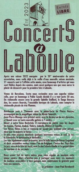 Concerts à Laboule 2023 - Laboule