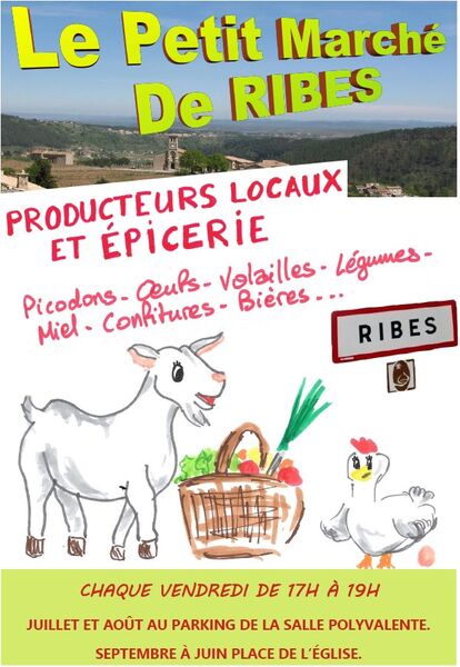 Marché des producteurs locaux de Ribes - Ribes