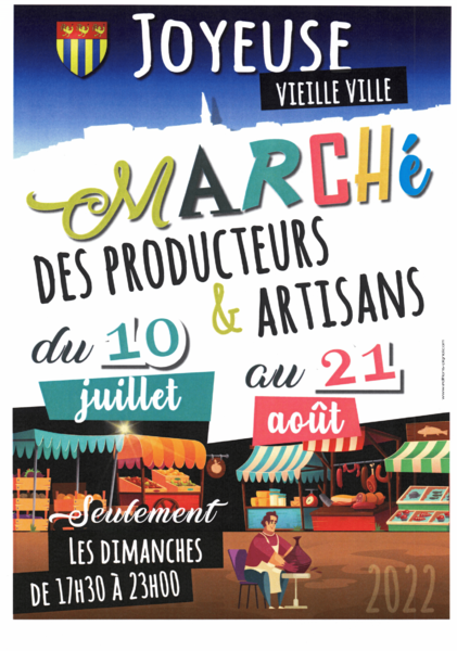 Marché nocturne des producteurs et artisans - Joyeuse