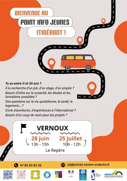 Permanence du Point Info Jeunes itinérant - Vernoux-en-Vivarais